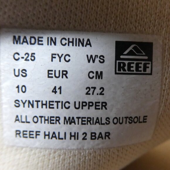 Reef Hali Hi 2 Bar White Open Toe Platform Wedge Slide Sandals Womens 10 - Picture 13 of 13